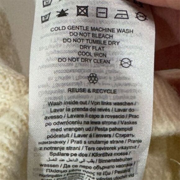 Vero Moda cream knit sweater tank top M chevron Y2K retro preppy chic - Picture 9 of 9